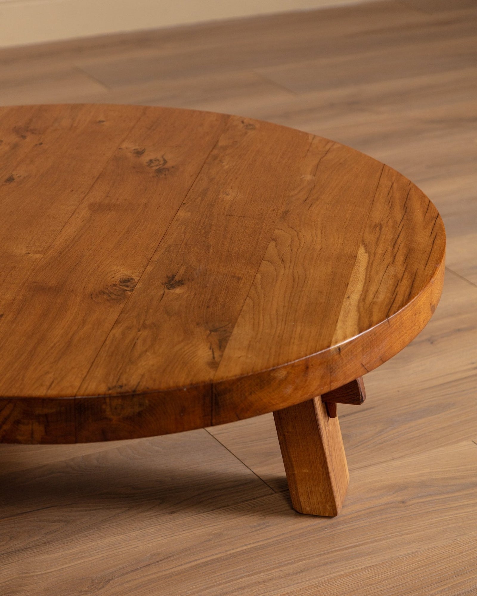 Dutch Brutalist Oak Mortise & Tenon Coffee Table, Netherlands