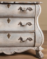 Dutch Kettle Base Painted Commode w/ Brass Fittings, Early 19th Century - Lone Fox