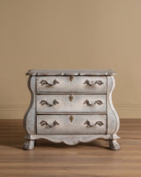 Dutch Kettle Base Painted Commode w/ Brass Fittings, Early 19th Century - Lone Fox