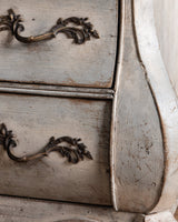 Dutch Kettle Base Painted Commode w/ Brass Fittings, Early 19th Century - Lone Fox