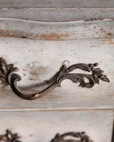 Dutch Kettle Base Painted Commode w/ Brass Fittings, Early 19th Century - Lone Fox