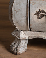 Dutch Kettle Base Painted Commode w/ Brass Fittings, Early 19th Century - Lone Fox