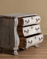 Dutch Kettle Base Painted Commode w/ Brass Fittings, Early 19th Century - Lone Fox