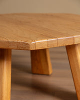 Dutch Oak Octagonal Coffee Table, 1970's - Lone Fox