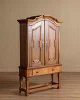 Dutch Oak Two Door Cabinet w/ Drawers, 1930's - Lone Fox