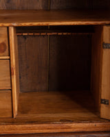 Dutch Oak Two Door Cabinet w/ Drawers, 1930's - Lone Fox