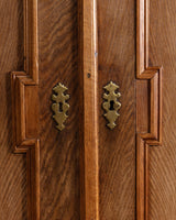 Dutch Oak Two Door Cabinet w/ Drawers, 1930's - Lone Fox