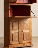 Early 19th Century Pine Corner Cabinet w/ Drop Down Desk, Sweden - Lone Fox