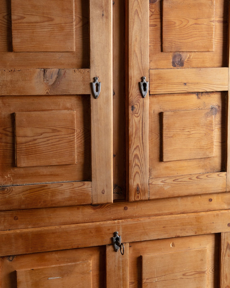 Early 19th Century Pine Corner Cabinet w/ Drop Down Desk, Sweden - Lone Fox