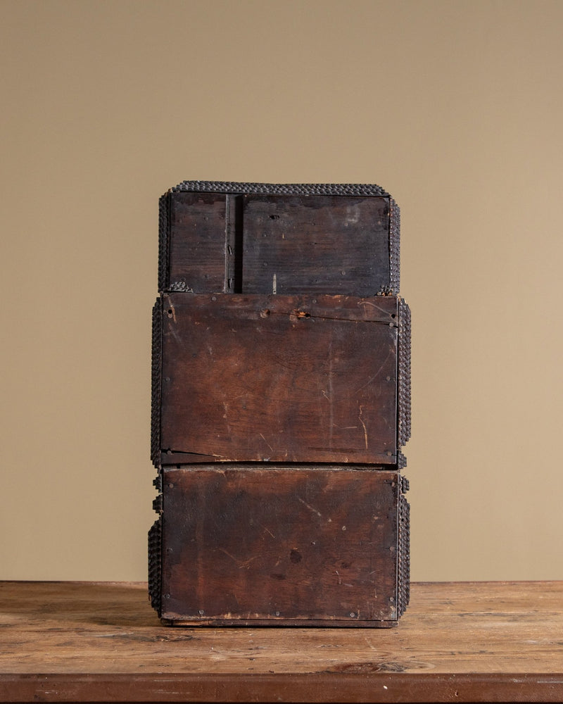 Early 19th Century Tramp Art Wall / Tabletop Cabinet – Lone Fox Early 19th Century Tramp Art Wall / Tabletop Cabinet – Lone Fox