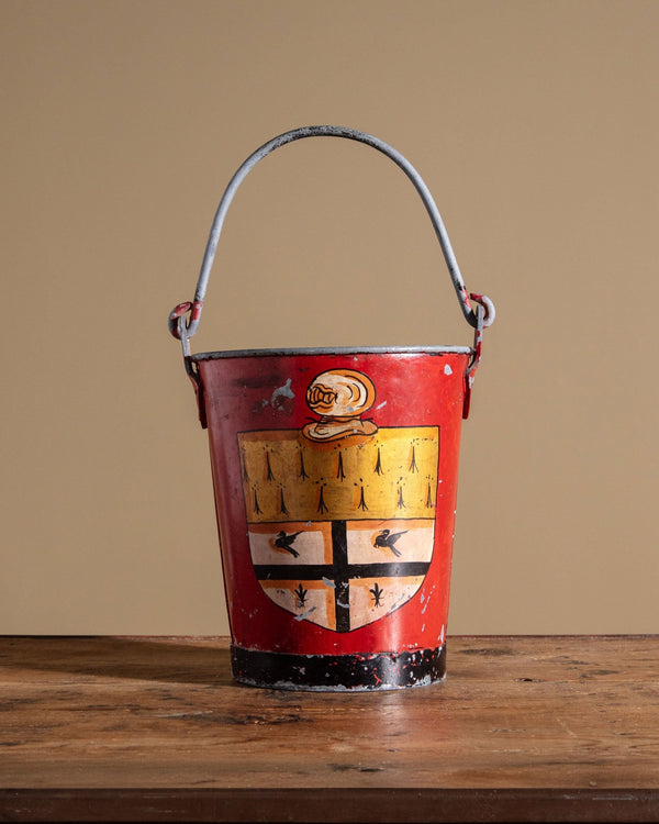 Early 20th Century English Crest Painted Fire Bucket - Lone Fox