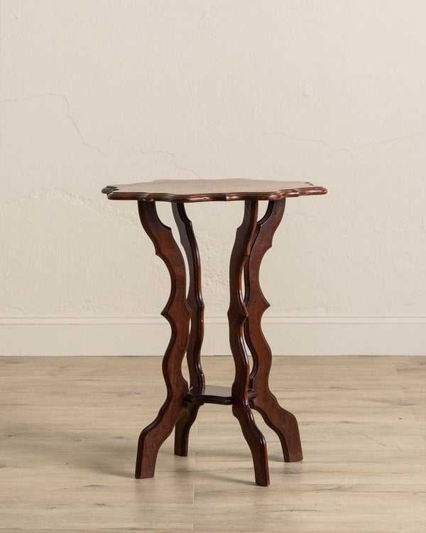 Early 20th Century Gothic Oak Side Table - Lone Fox