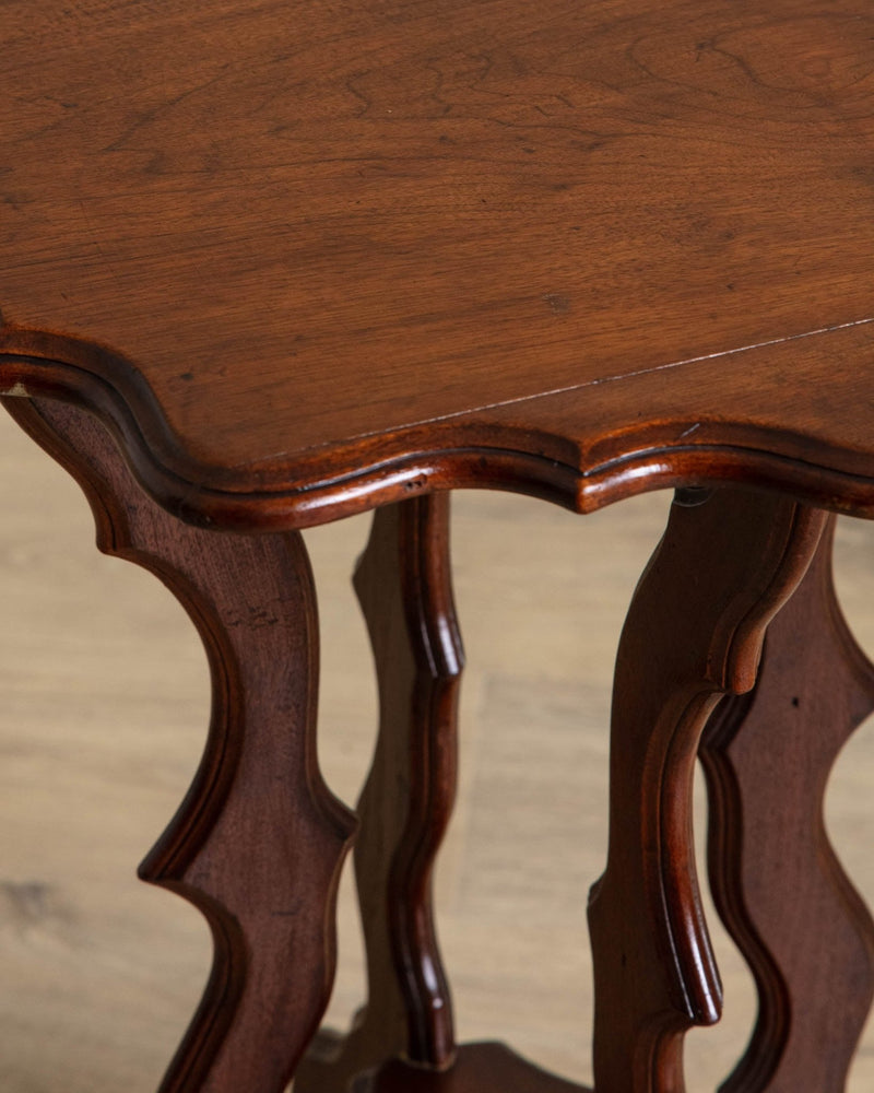 Early 20th Century Gothic Oak Side Table - Lone Fox