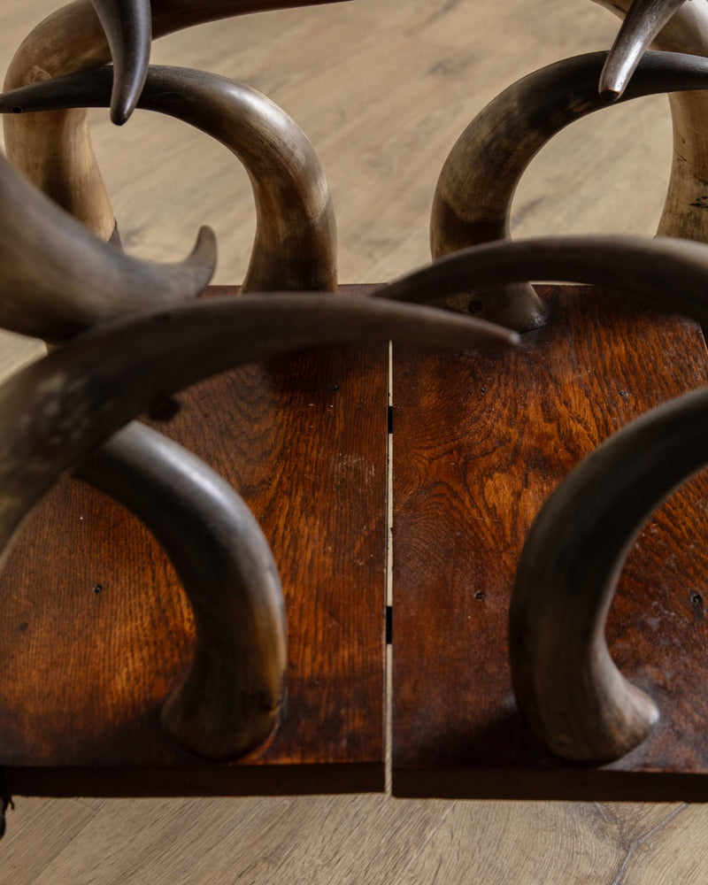 Early 20th Century Horn & Oak Accent Table - Lone Fox