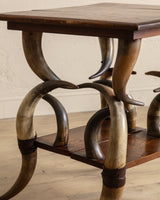 Early 20th Century Horn & Oak Accent Table - Lone Fox
