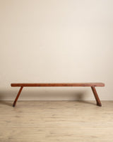 Early 20th Century Rustic Pine 87" Tennoned Bench, Sweden - Lone Fox