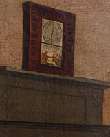 Early American Folk Bedroom Interior Oil Painting, 19th Century - Lone Fox