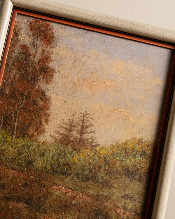 Early American Landscape Oil Painting, 20th Century - Lone Fox