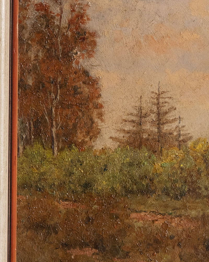 Early American Landscape Oil Painting, 20th Century - Lone Fox