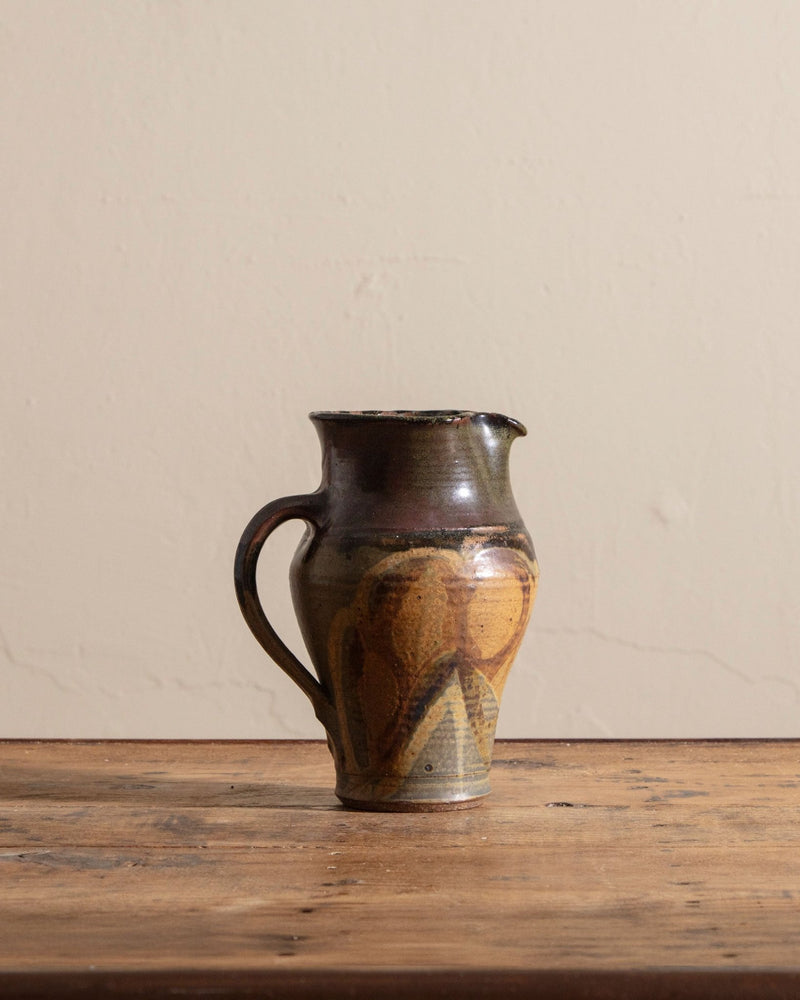 Earthy Abstract Studio Pottery Pitcher - Lone Fox