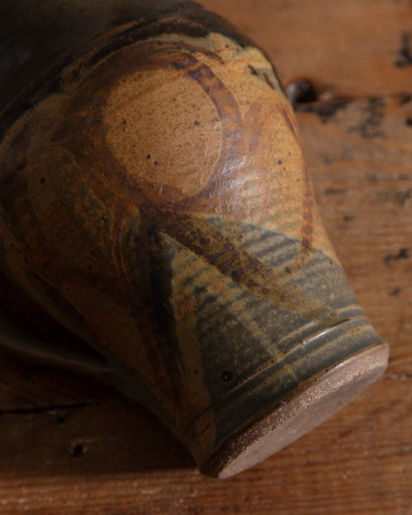 Earthy Abstract Studio Pottery Pitcher - Lone Fox