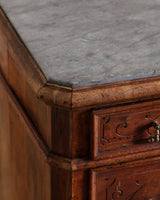 Eastlake Marble Top 4 Drawer Dresser, 19th Century - Lone Fox