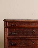 Eastlake Marble Top 4 Drawer Dresser, 19th Century - Lone Fox