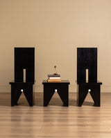 Ebonized Oak Lounge Set Manner of Pieter De Bruyne, Belgium, 20th Century - Lone Fox