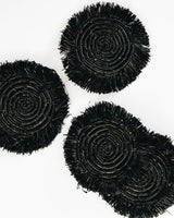 Edlyn Fringed Raffia Coasters - Lone Fox