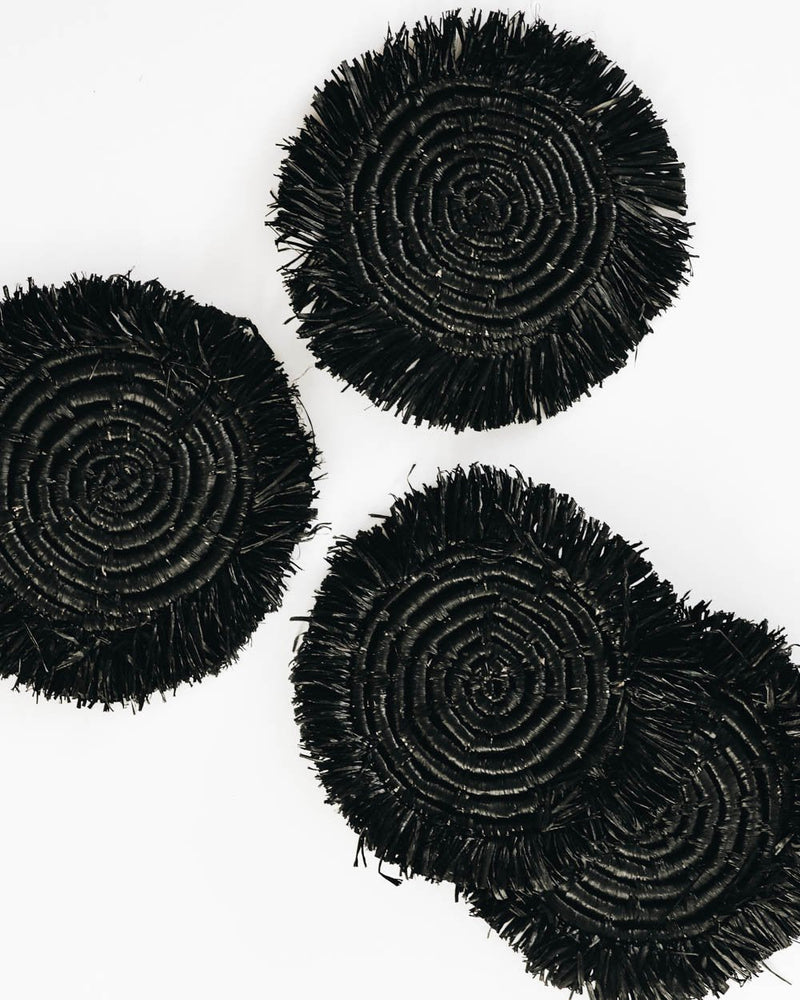 Edlyn Fringed Raffia Coasters – Lone Fox