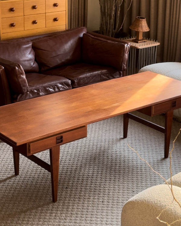 Edmund Jorgensen Teak Oversized Coffee Table - Lone Fox