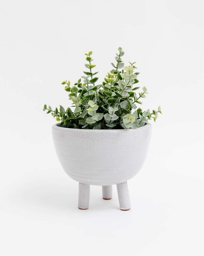 Embossed Footed Planter - Lone Fox