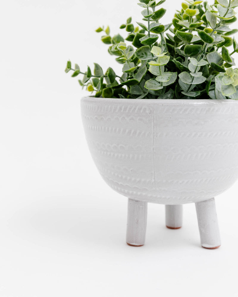 Embossed Footed Planter - Lone Fox