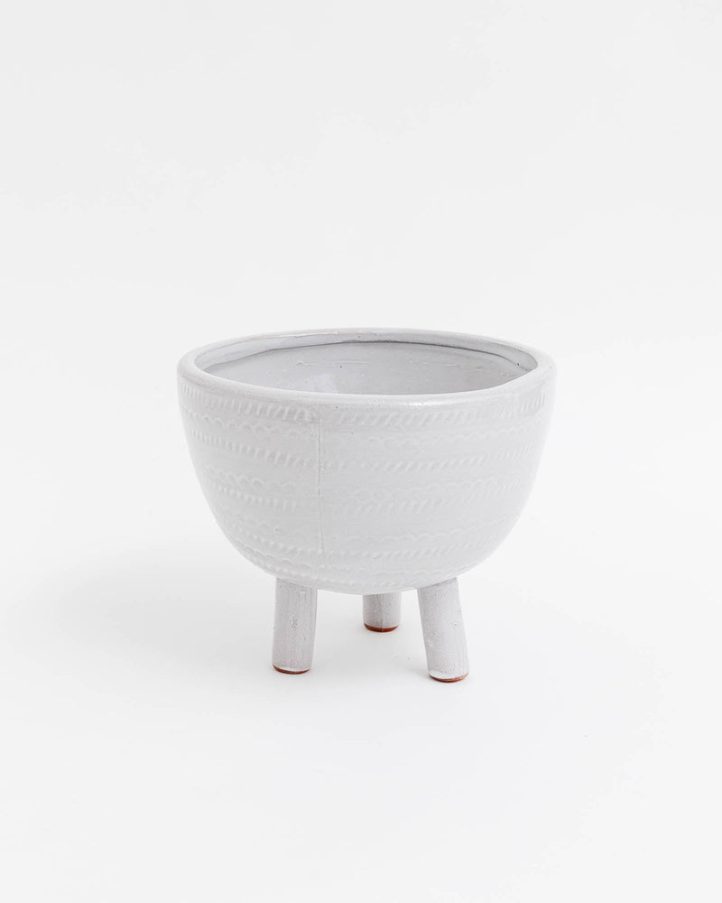 Embossed Footed Planter - Lone Fox