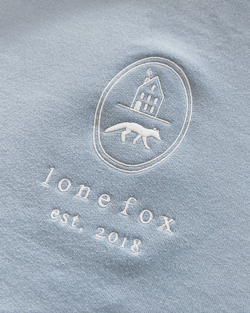 Embroidered Logo Hoodie - Black - Lone Fox