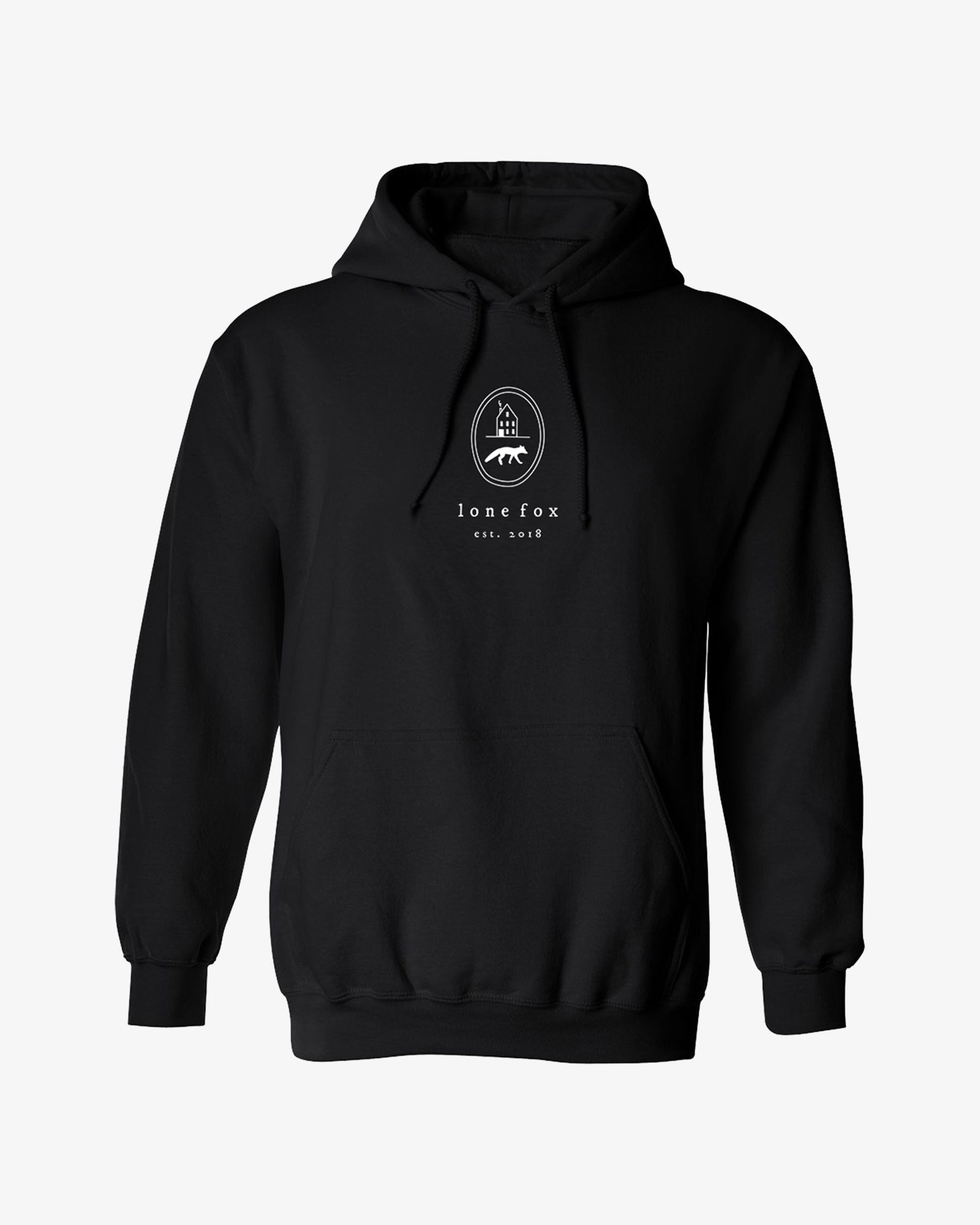 Embroidered Logo Hoodie - Black – Lone Fox