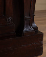 Empire Style Carved Mahogany & Marble Counter / Island, France, 1900's - Lone Fox