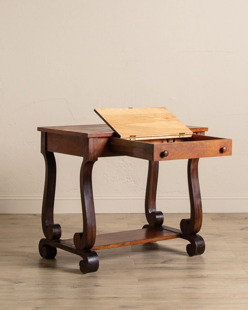 Empire Style Oak Writing Desk - Lone Fox