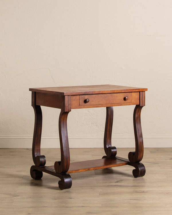 Empire Style Oak Writing Desk - Lone Fox