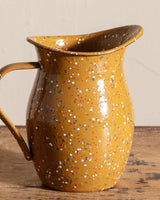 Enameled Splatterware Pitcher in Mustard - Lone Fox