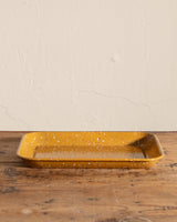 Enameled Splatterware Tray in Mustard - Lone Fox