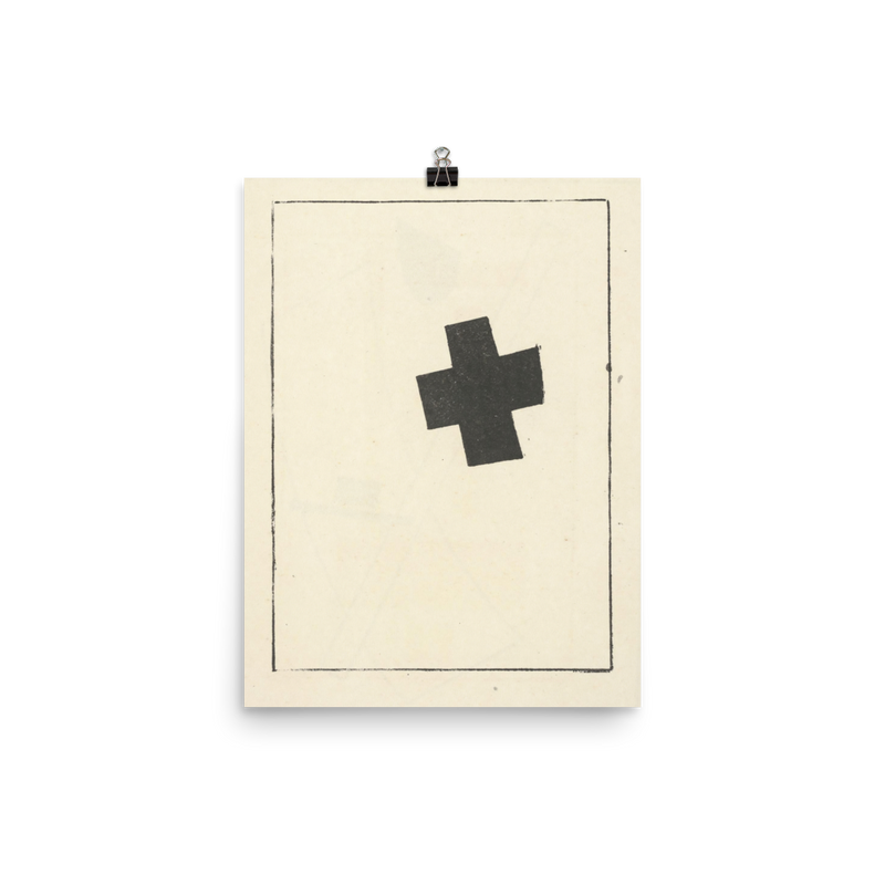 "Small Black Cross" Art Print