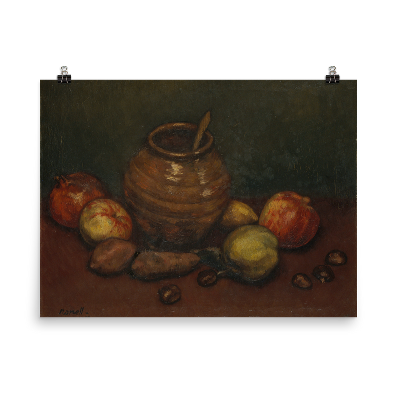 "Jar & Apples Still Life" Art Print