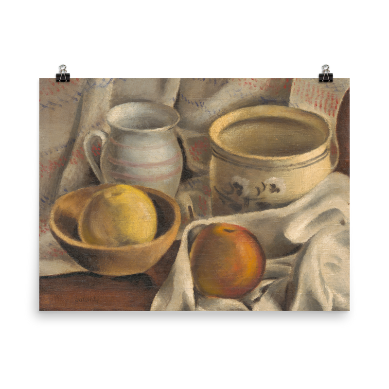 "Cermaic Pots & Apples" Art Print