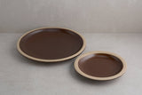 Espresso Rimmed Appetizer Plate - Lone Fox