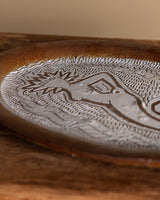 Etched Mermaid Studio Pottery Platter, American, Mid-20th Century - Lone Fox