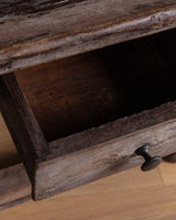 European Baroque Table w/ Single Drawer and Box Stretcher, 18th Century - Lone Fox
