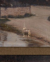 European Landscape 2 in Custom Frame, Late 19th Century - Lone Fox