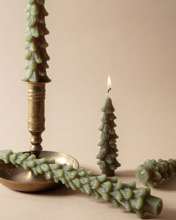 Evergreen Tree Taper Candles - Lone Fox