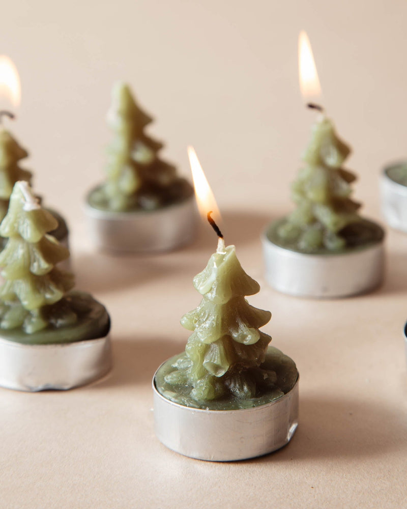 Evergreen Tree Tealights (Set of 9) - Lone Fox